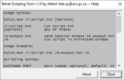 Telnet Scripting Tool